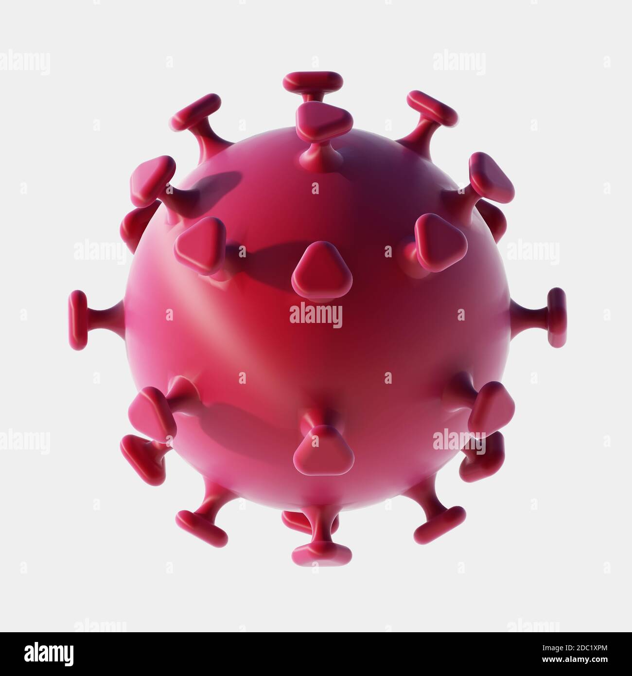 Corona-Virus. Viruszellen oder Bakterienmolekül. Stockfoto