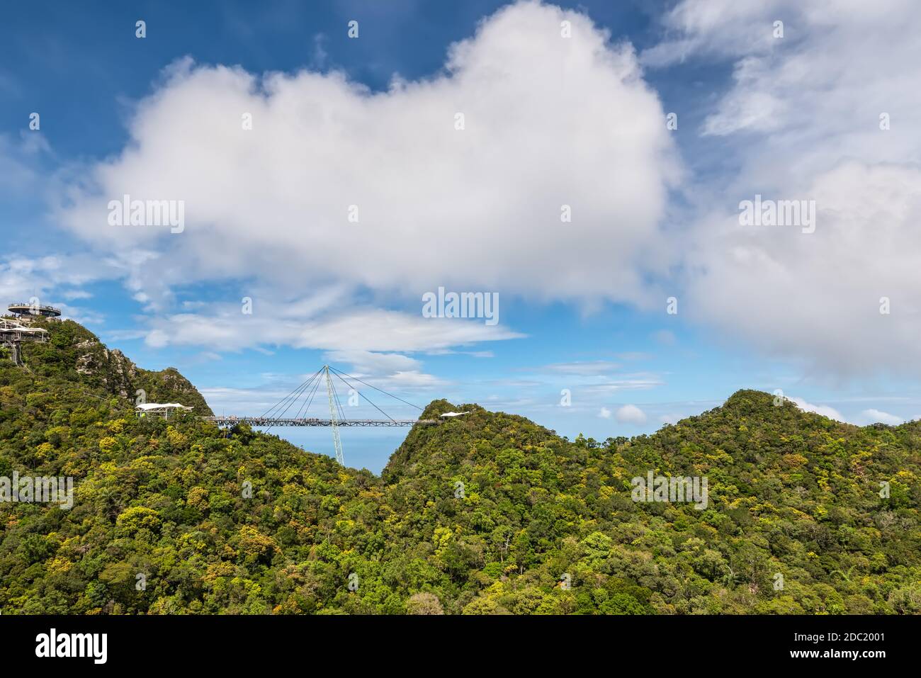 Sky Bridge auf dem Berg - Langkawi Insel Landschaft, Malaysia, Südostasien Stockfoto