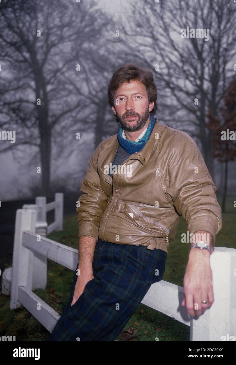 Eric Clapton vor seinem Konzert im Edinburgh Playhouse 27 Februar 1985 Stockfoto