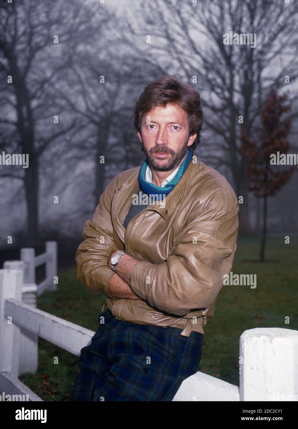Eric Clapton vor seinem Konzert im Edinburgh Playhouse 27 Februar 1985 Stockfoto