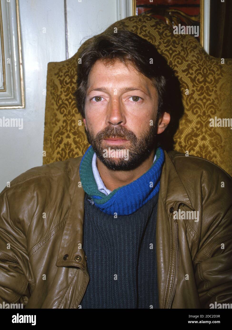 Eric Clapton vor seinem Konzert im Edinburgh Playhouse 27 Februar 1985 Stockfoto