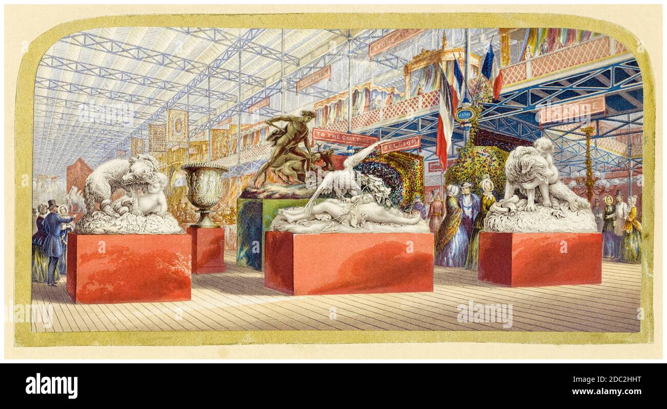 Edelsteine der großen Ausstellung: Das Auswärtige Amt, Holzschnitt von George Baxter, 1852 oder 1854 Stockfoto