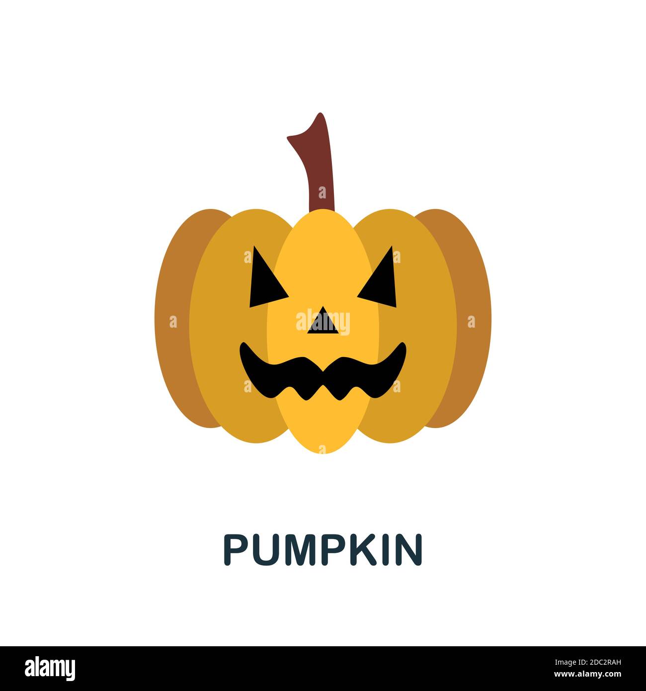 Kürbissymbol. Einfaches Element aus der halloween Kollektion. Creative Kürbis Symbol für Web-Design, Vorlagen, Infografiken und vieles mehr Stock Vektor