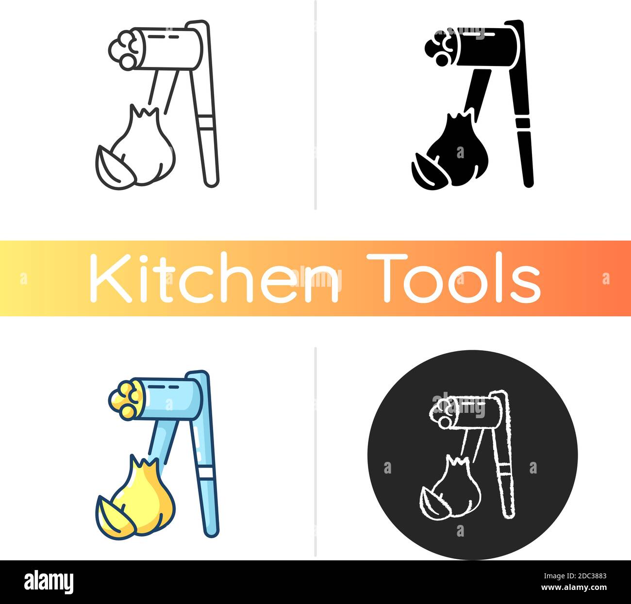 Symbol für Knoblauchpresse Stock Vektor