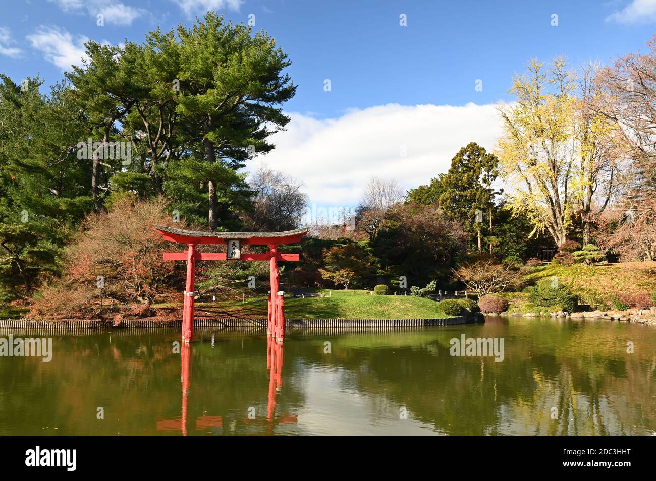 Herbst - Brooklyn Botanic Garden, Japanese Hill & Pond Garden Stockfoto