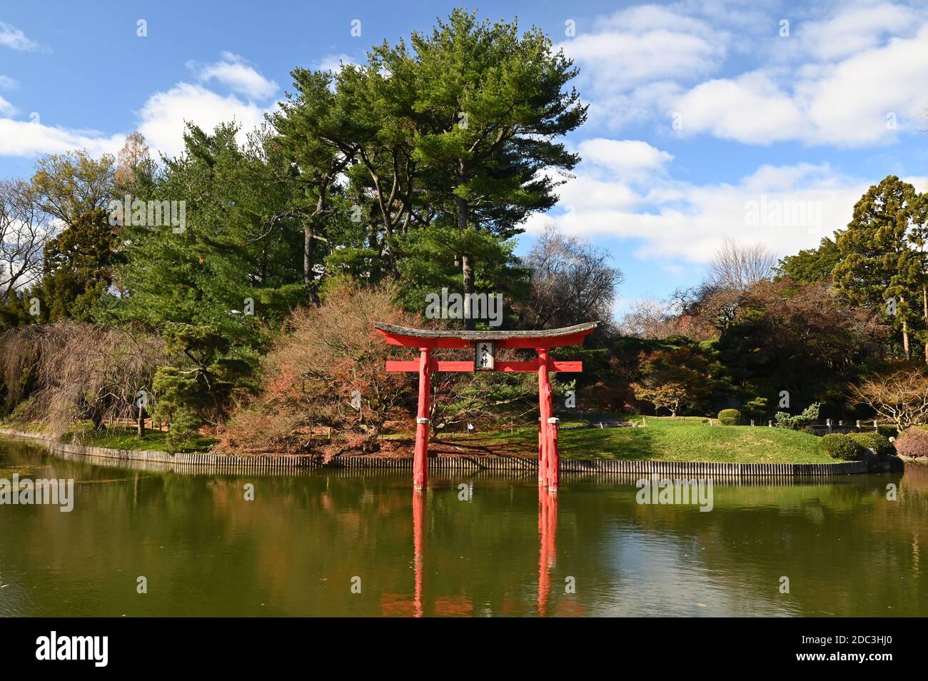 Herbst - Brooklyn Botanic Garden, Japanese Hill & Pond Garden Stockfoto