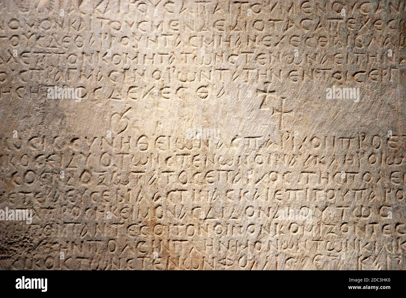 TÜRKEI, ISTANBUL-Mai, 04 2007 ; Griechische Inschriften im Archäologiemuseum, Istanbul Türkei Stockfoto