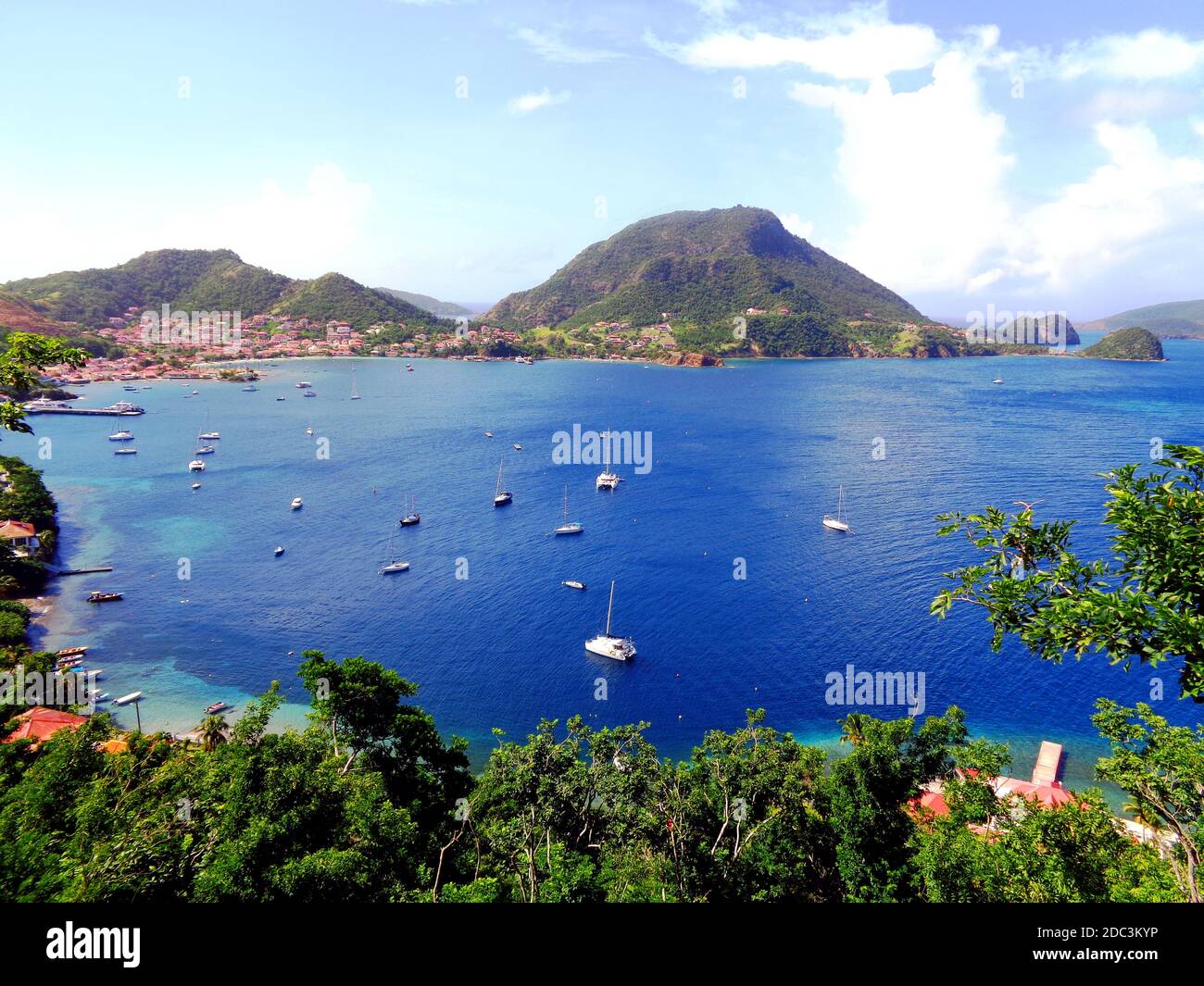 Die Bucht von 'Terre-de-Haut' an der 'Iles des Saintes', Guadeloupe Stockfoto