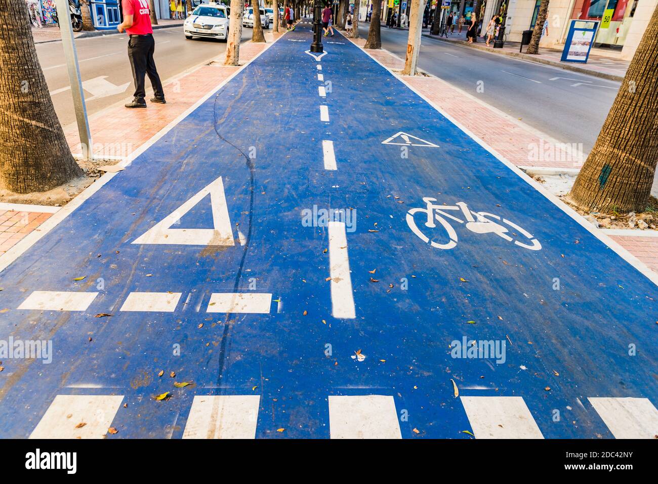 Doppelspuriges Fahrrad. Marbella, Málaga, Costa de Sol, Andalusien, Spanien, Europa Stockfoto