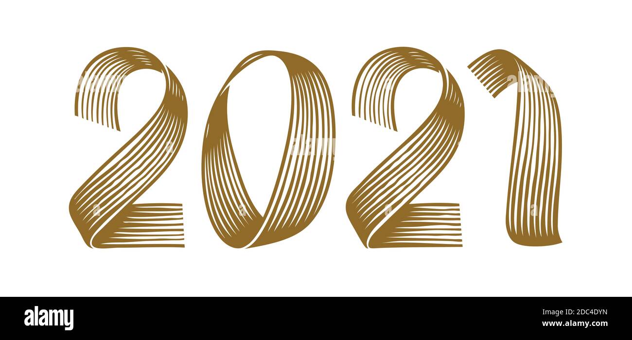 2021 Symbol auf weißem Hintergrund isoliert Stock Vektor