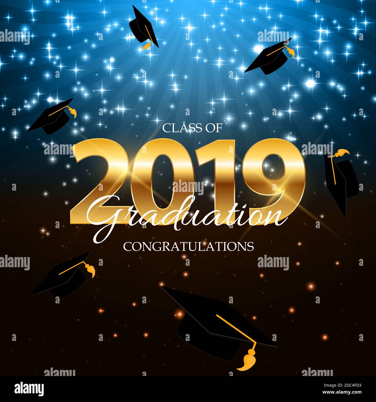 Klasse der 2019 Graduuarion Ausbildung Hintergrund. Abbildung Stockfoto