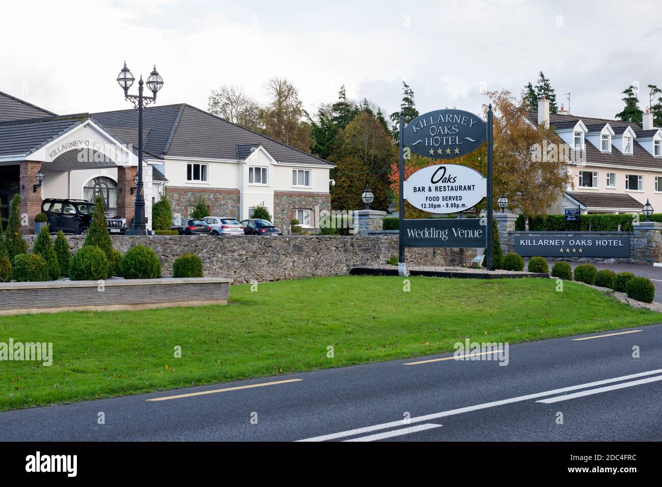 Das Killarney Oaks Hotel und Hochzeitslocation in Killarney, County Kerry, Irland Stockfoto