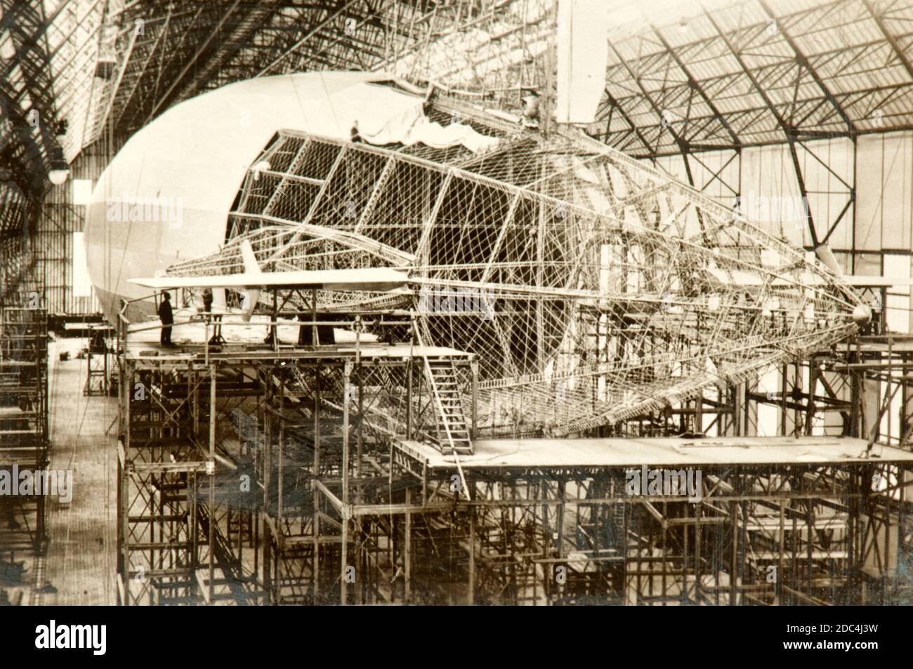 Die Zeppelin L126 Undeer Konstruktion Stockfoto
