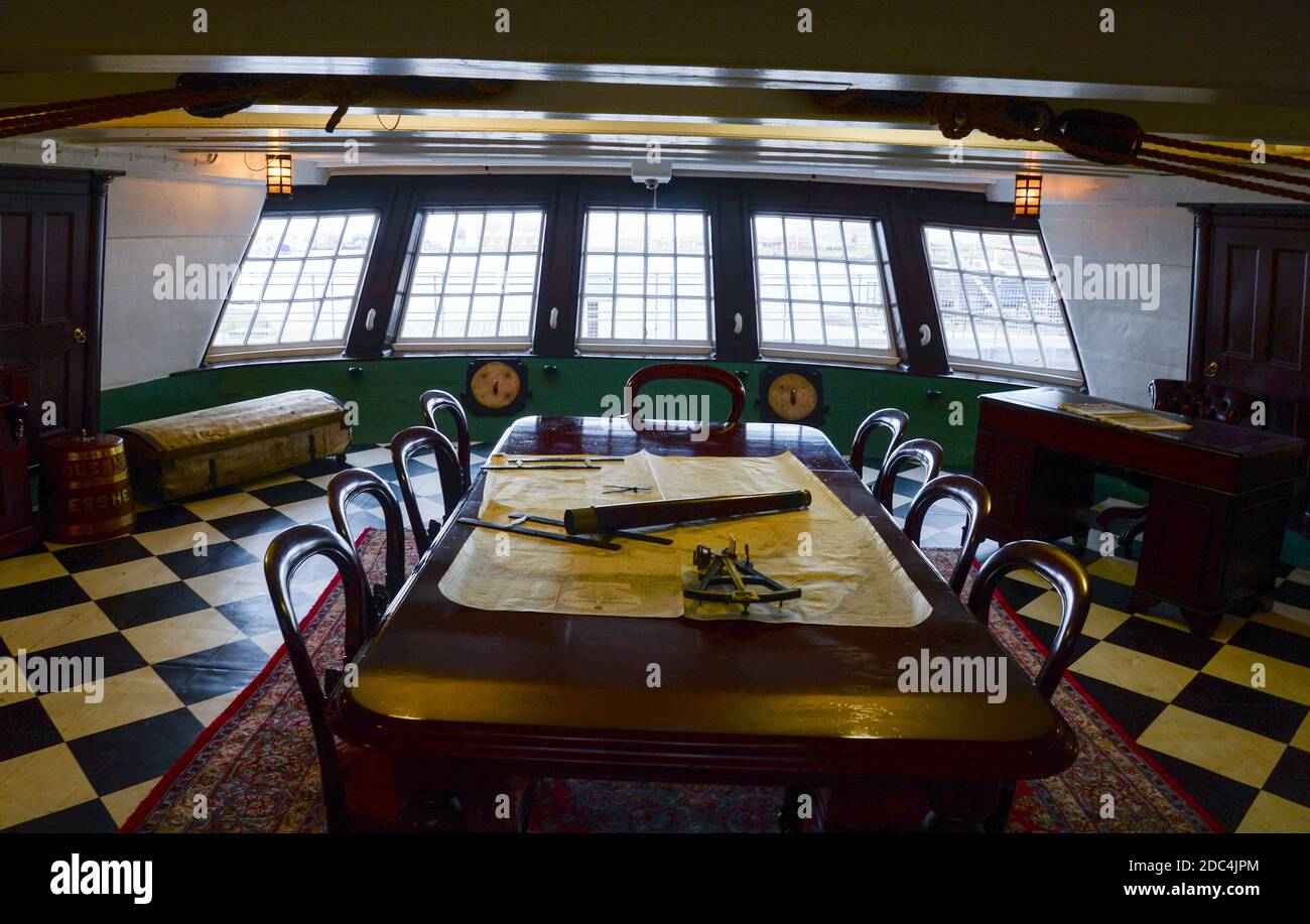 HMS Tricomalee eine Segelfrigate der Leda-Klasse, die im frühen 19. Jahrhundert in Indien für die Royal Navy gebaut wurde und am Hartlepool Historic Quay, Großbritannien, aufbewahrt wurde Stockfoto