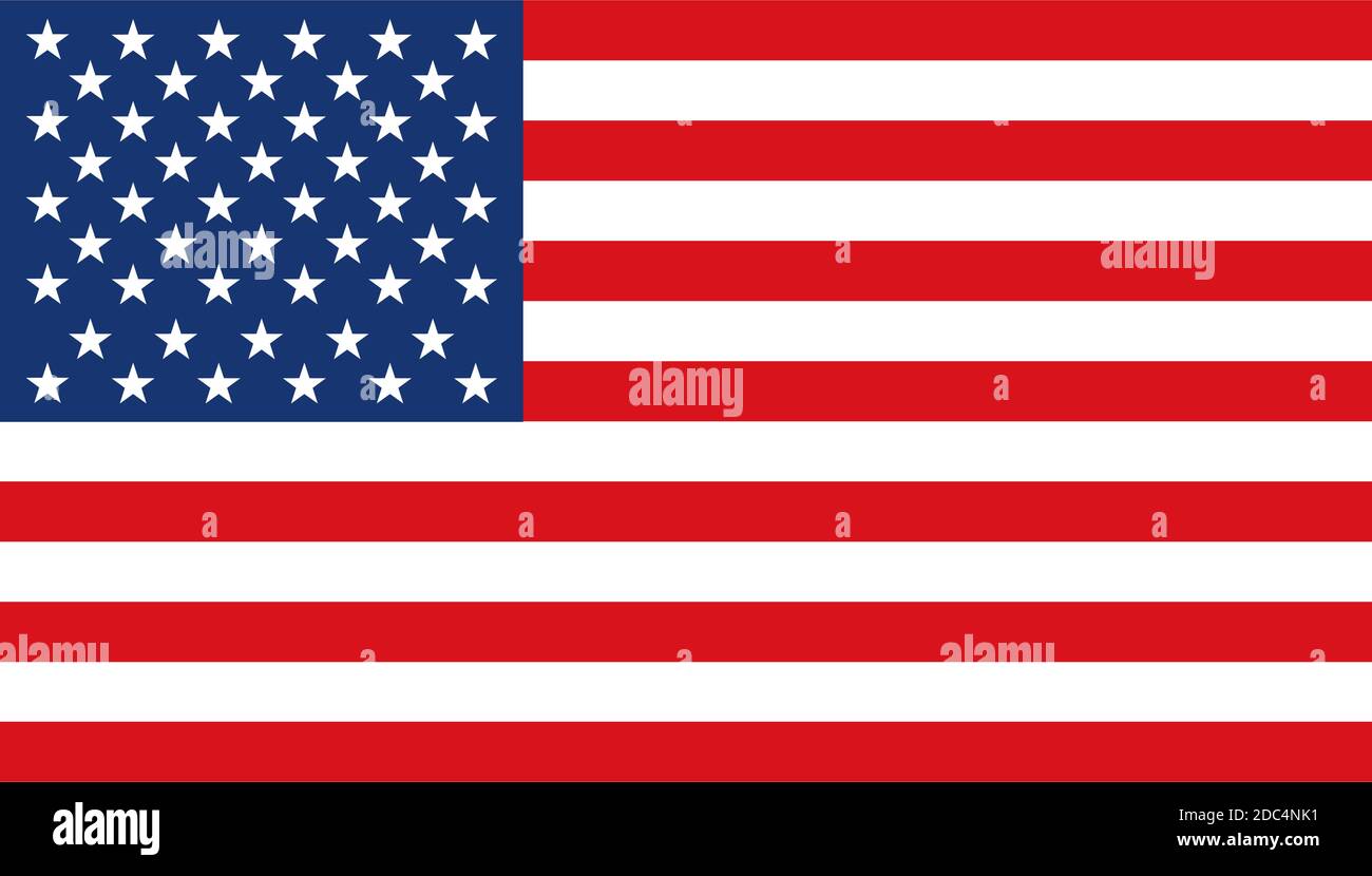 Vereinigte Staaten von Amerika Flagge der USA Stock Vektor