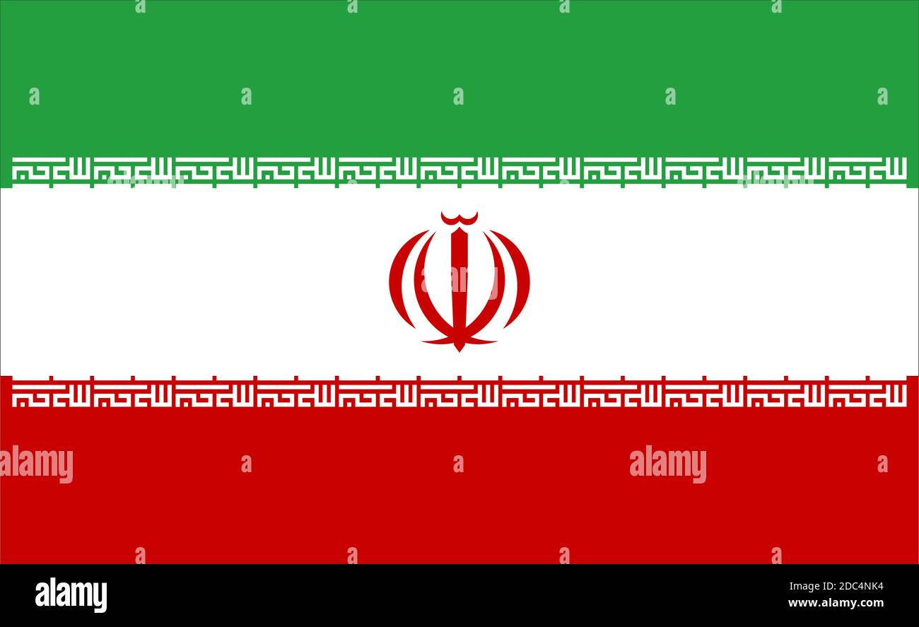 Nahaufnahme Flagge des Iran Stock Vektor