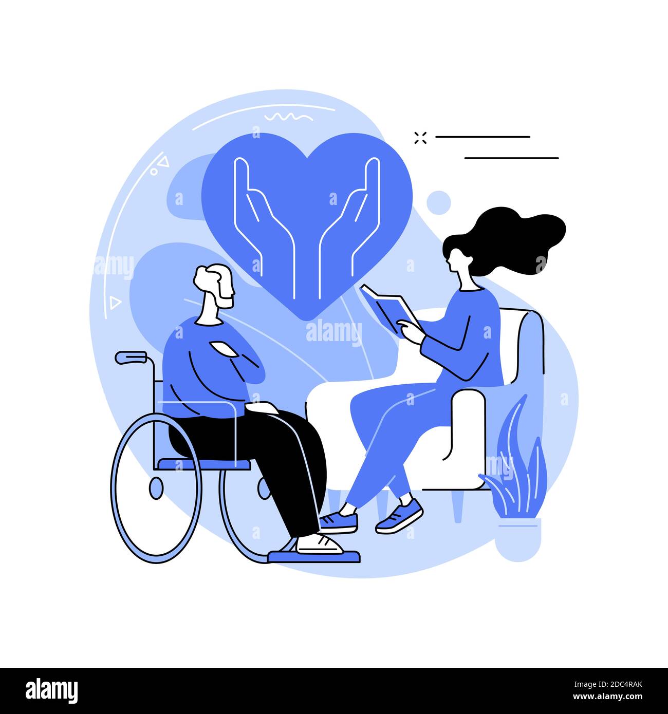 Soziale Dienste abstrakte Konzept Vektor Illustration. Stock Vektor