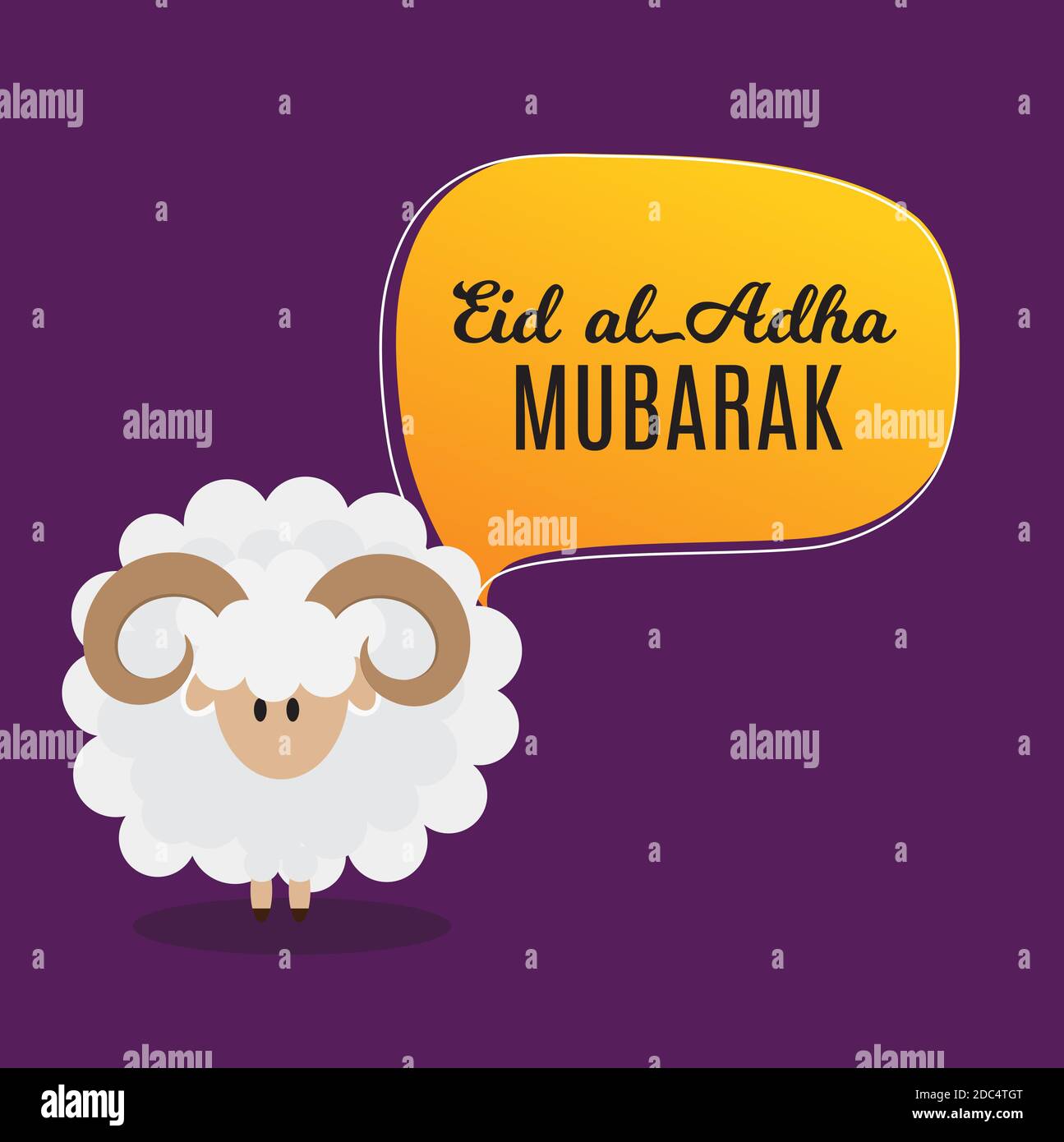 Eid al-Adha, Kurban Bayrami muslim Festival of Sacrifice. illustrator Stockfoto
