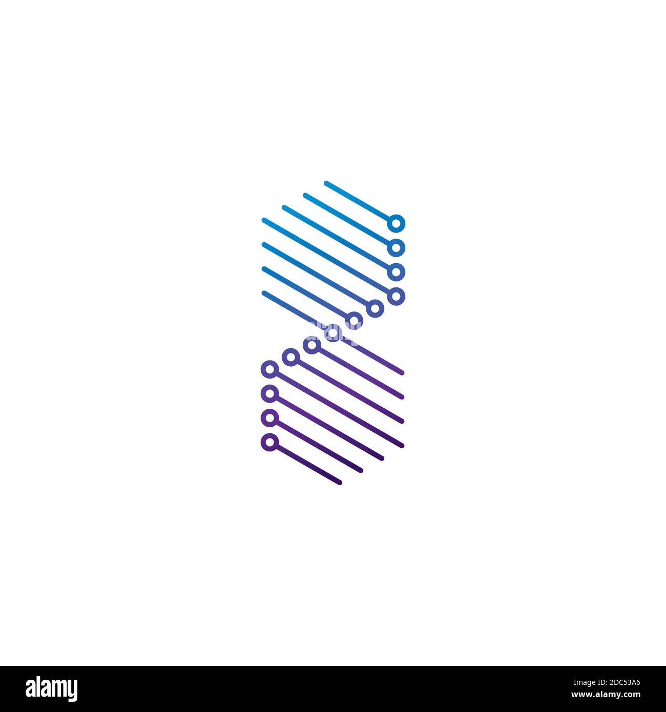 DNA Logo Design template.icon für Wissenschaft Technologie Stock Vektor