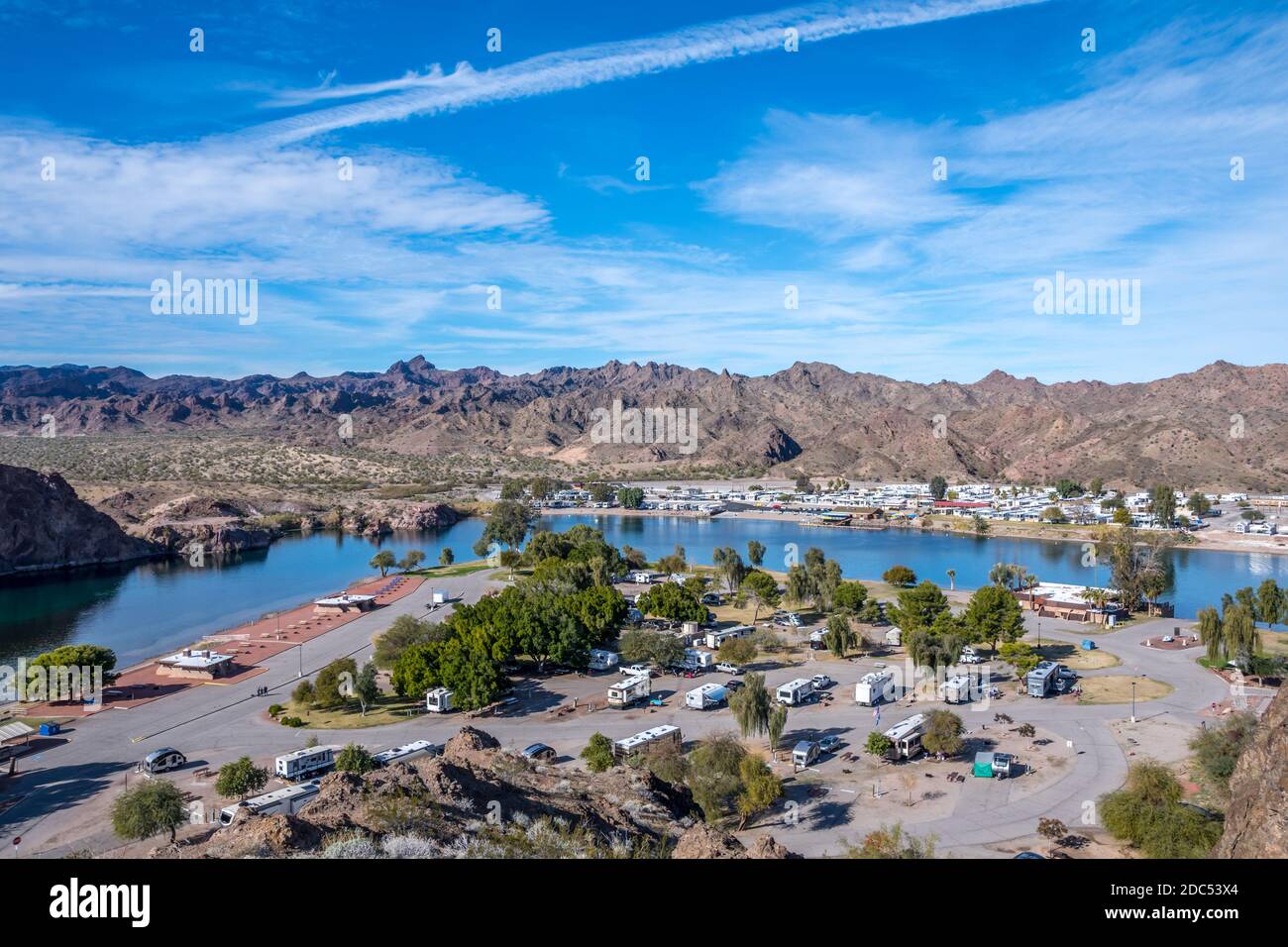 Ein Blick auf die Natur in Buckskin Mountain SP, Arizona Stockfoto