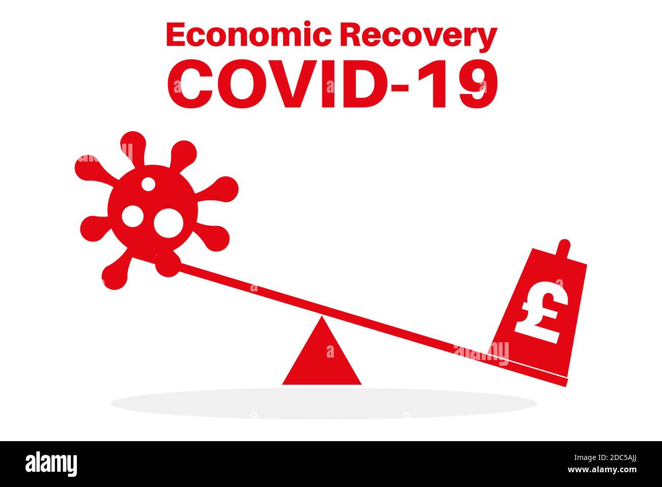 Wirtschaftliche Erholung nach der Krise-19 Konzeptvektor Illustration Stock Vektor