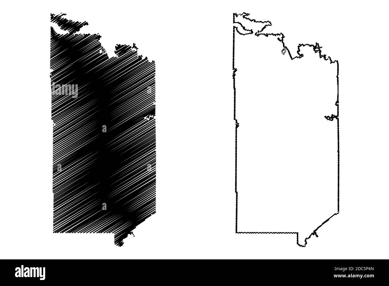 St. Louis County, Minnesota (US-County, Vereinigte Staaten von Amerika, USA, USA, US) Karte Vektor Illustration, scribble Skizze St. Louis Karte Stock Vektor