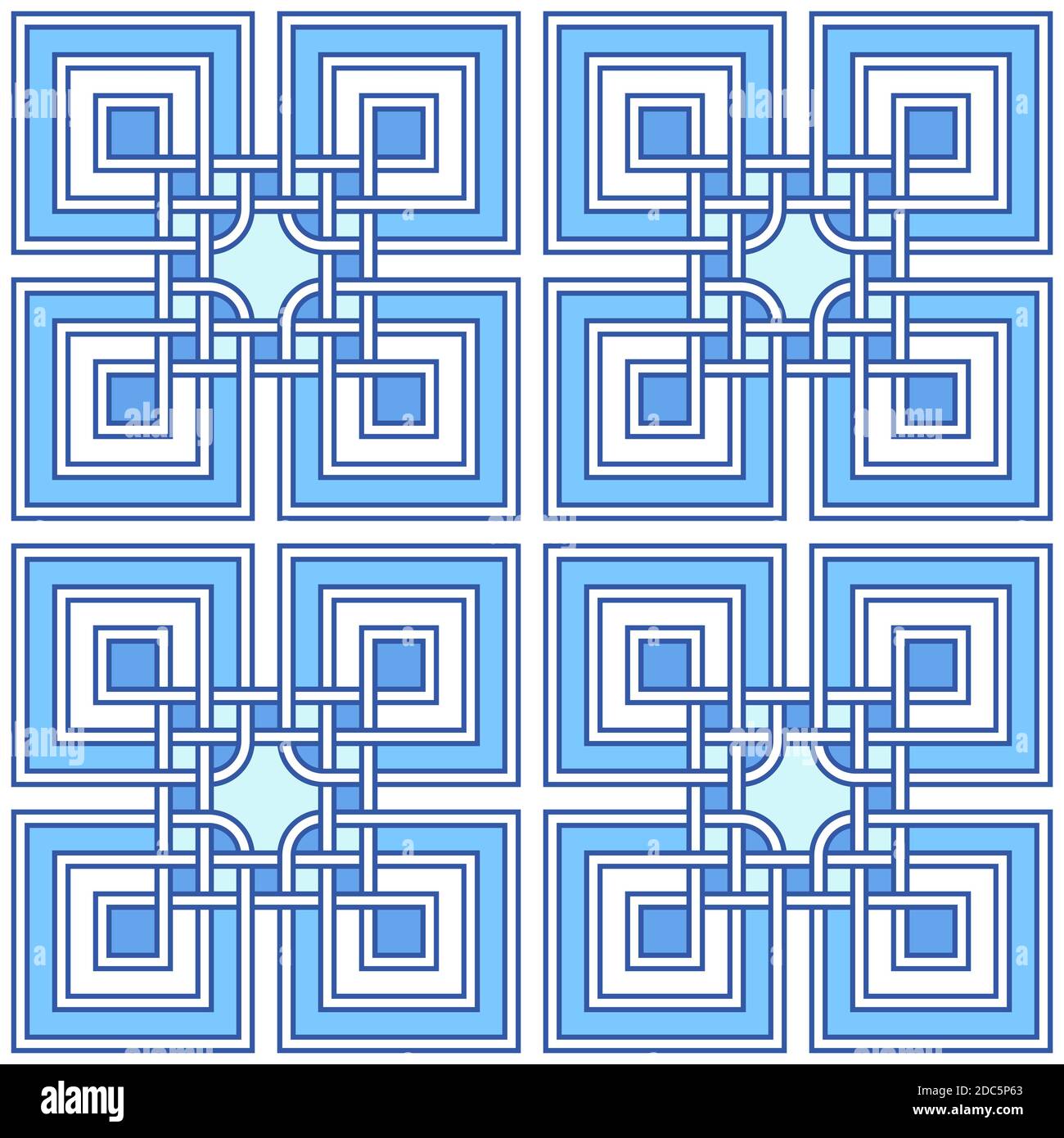 Verworrenes modernes Muster, basierend auf traditionellen orientalischen Mustern. Nahtloser Vektorhintergrund. Zwei Farben - einfach zu färben. Stock Vektor