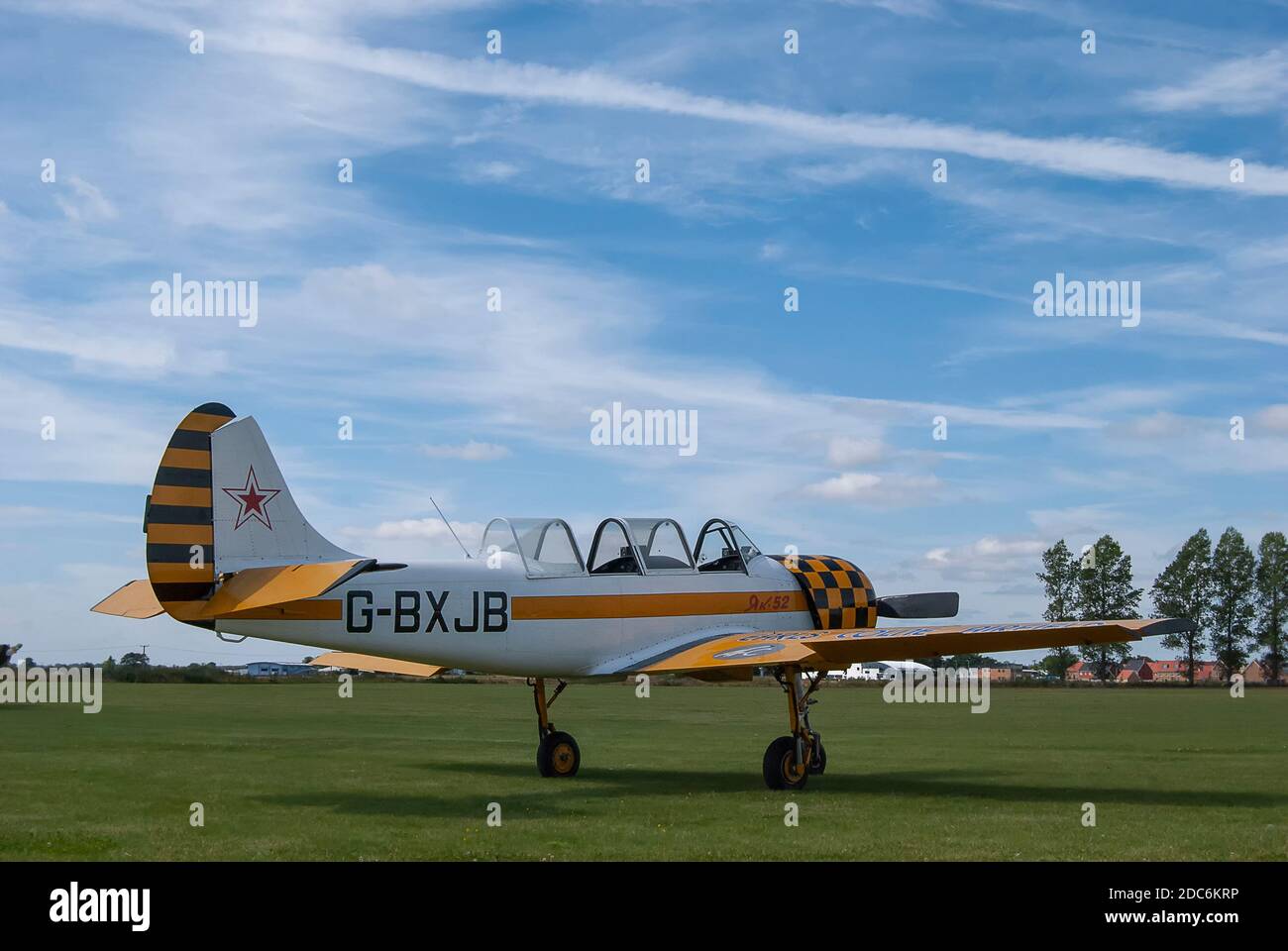 Ein sowjetisches Trainerflugzeug Jakowlew Jak-52 Stockfoto