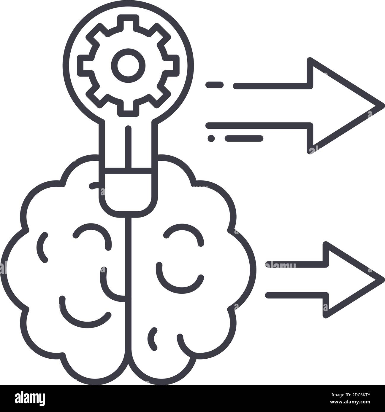 Kreative Techniken Symbol, lineare isolierte Illustration, dünne Linie Vektor, Web-Design-Zeichen, Kontur Konzept Symbol mit editierbarer Kontur auf weiß Stock Vektor