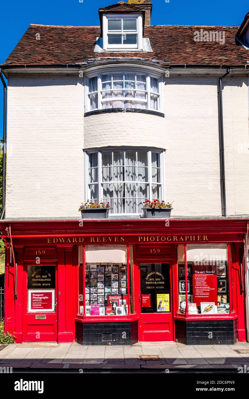 Edward Reeves Photographer’s Studio (anerkannt als das am längsten etablierte Fotostudio der Welt) Lewes, East Sussex, Großbritannien. Stockfoto