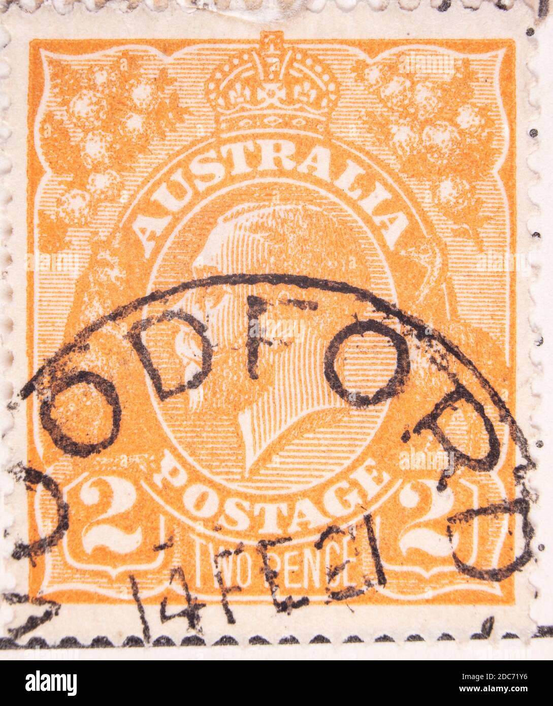 Antwerpen, Belgien - 17. November 2020: Ein Briefmarkendruck der Australian Post, zeigt das Porträt eines Mannes Stockfoto