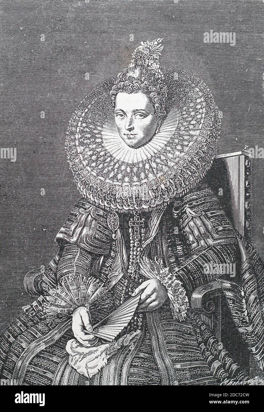 Niederländische Mode des frühen 17. Jahrhunderts. Stockfoto
