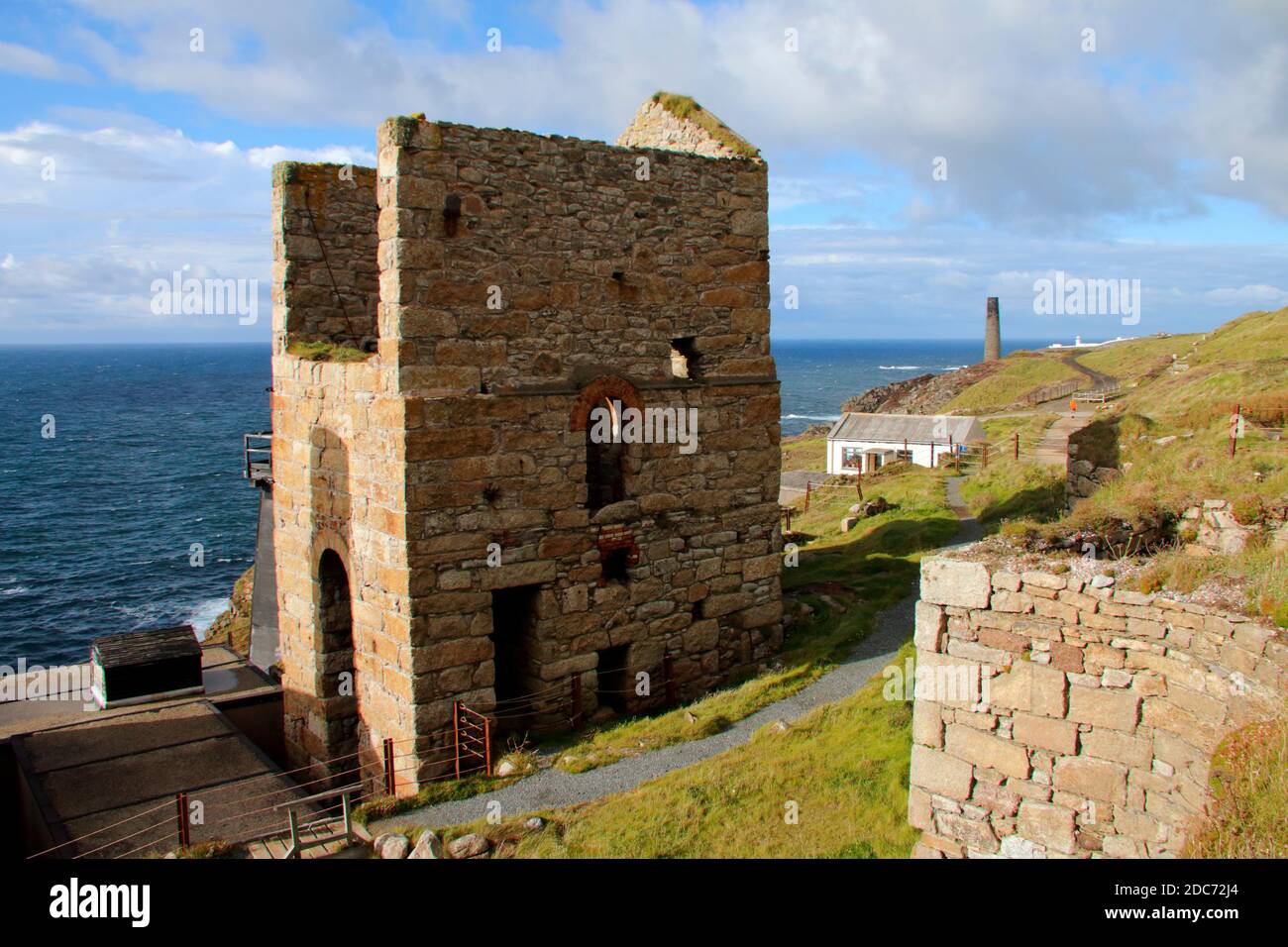 Die Levant Mine und der Beam Motor in Pendeen bei St. in Cornwall, England Stockfoto