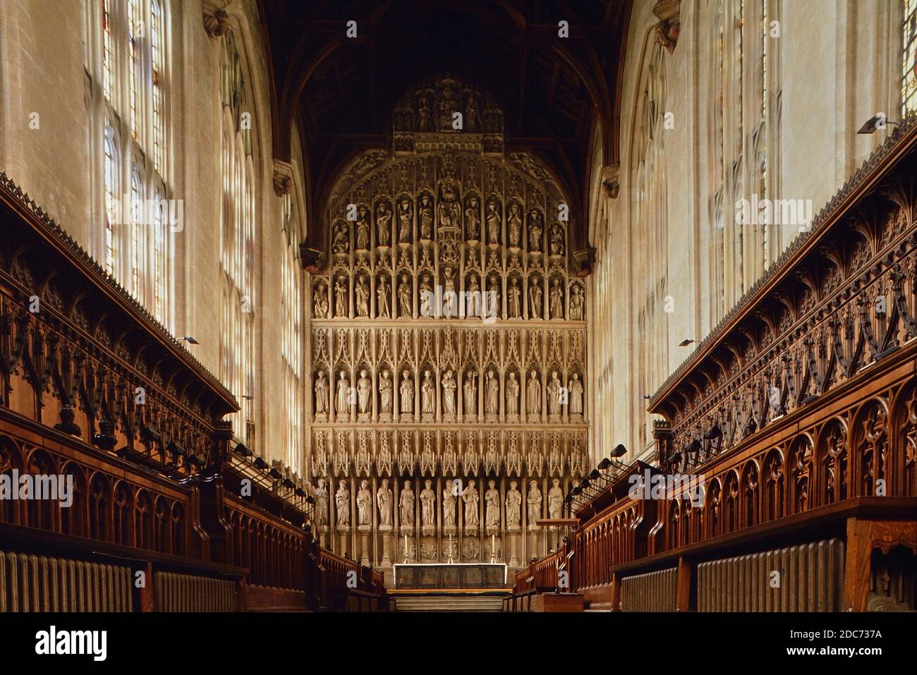 Innenraum der neuen College Chapel, Oxford, Oxfordshire, England, Großbritannien Stockfoto