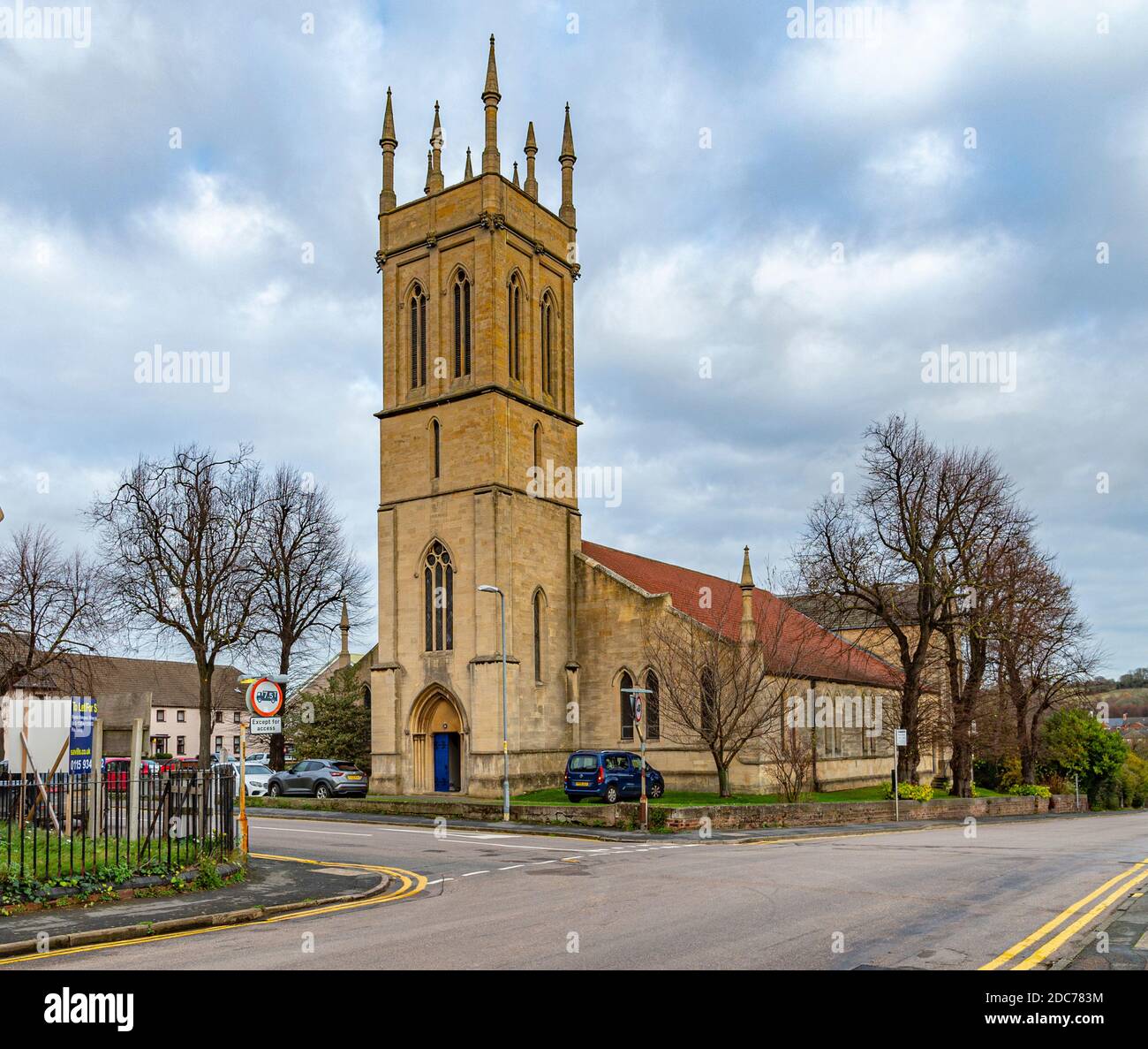 Die Kirche des heiligen Johannes des Evangelisten, Spitalgate, Grantham, Lincolnshire, Großbritannien Stockfoto