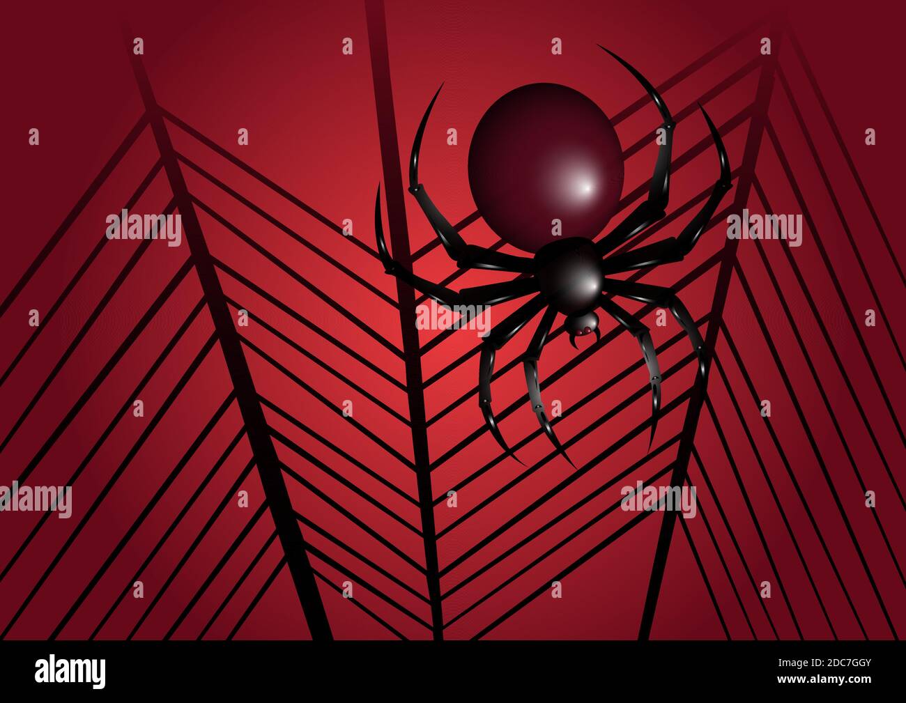 Halloween Spinne Illustration. Spider Hintergrund. Halloween Netz und Spinne Illustration. Stock Vektor