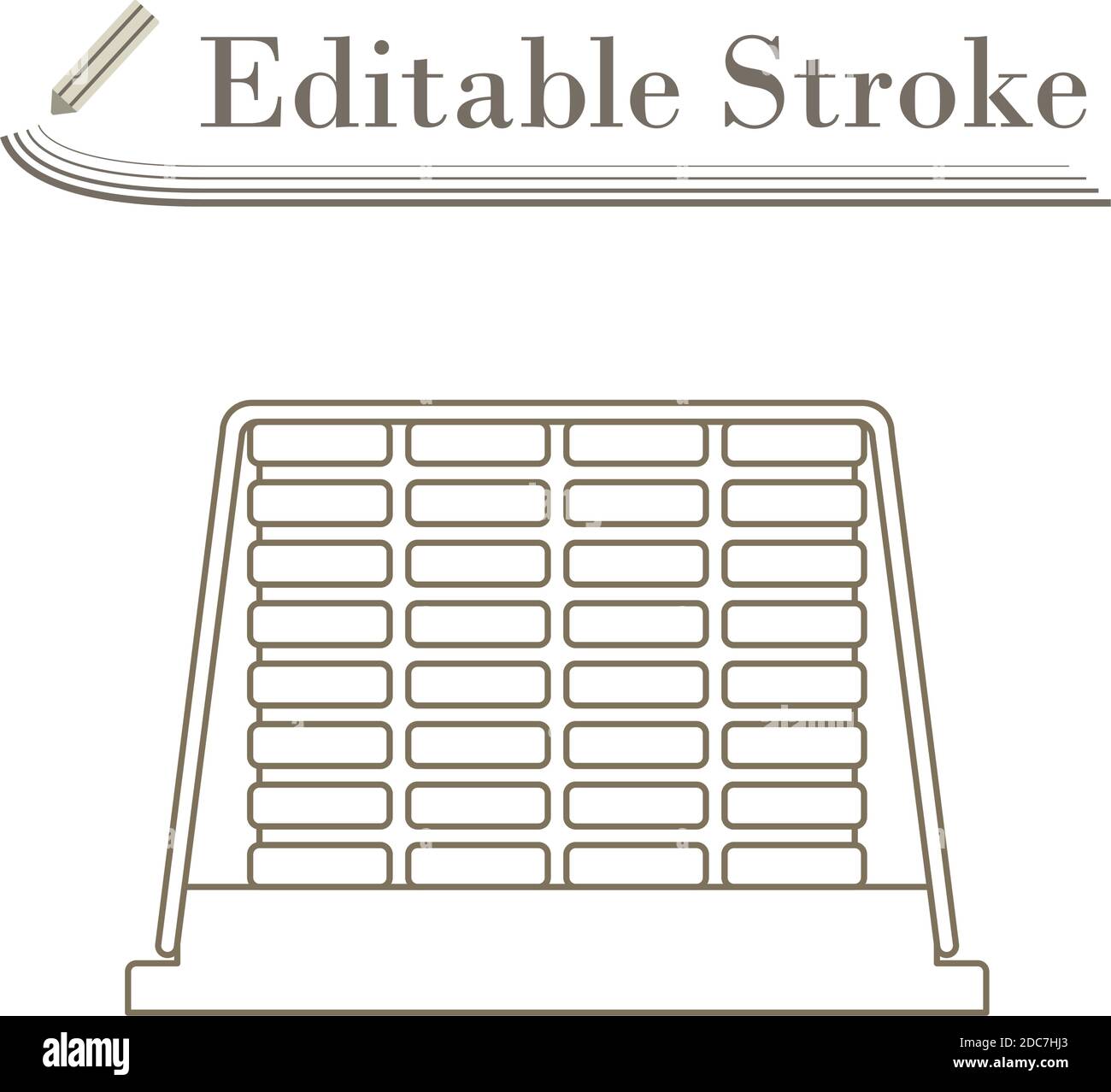 Symbol Der Baupalette. Bearbeitbare Kontur Einfaches Design. Vektorgrafik. Stock Vektor