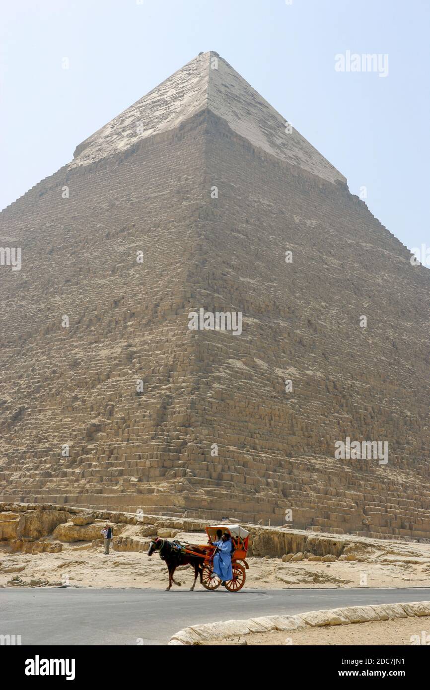 DIE HOCHEBENE VON GIZEH, ÄGYPTEN Stockfoto