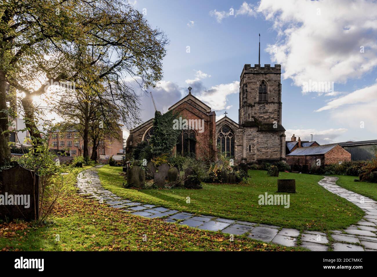 All Saints Church, Leicester. Eine der ältesten Kirchen in Leicester, in der Nähe der Stelle des alten Nordtores zur Stadt. Stockfoto