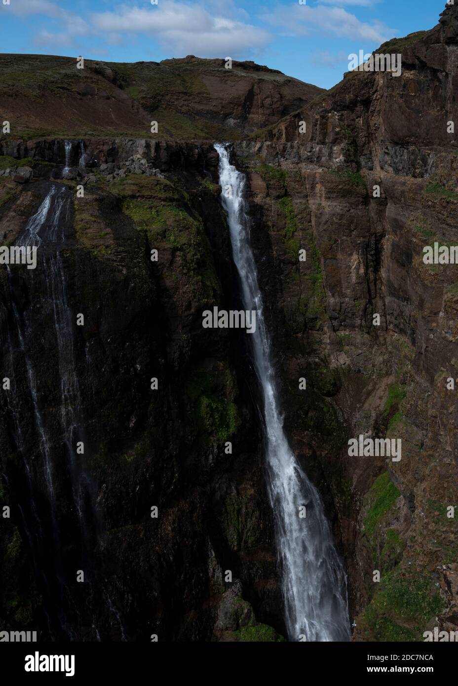 Glymur Wasserfall in Island Stockfoto