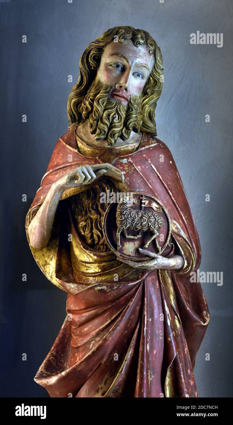 Saint Jean Baptiste 14. Jahrhundert Albatre ( provient de Saint Jean de Maurienne ) Catalogne - Katalonien Frankreich, Französisch, Spanien, Spanisch, ) Stockfoto