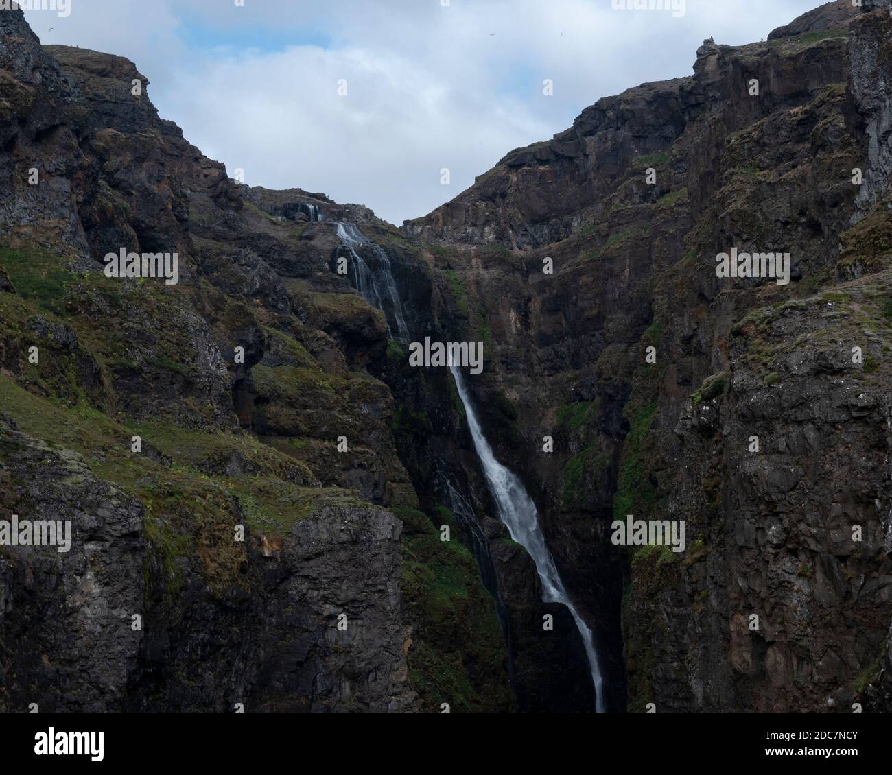 Glymur Wasserfall in Island Stockfoto