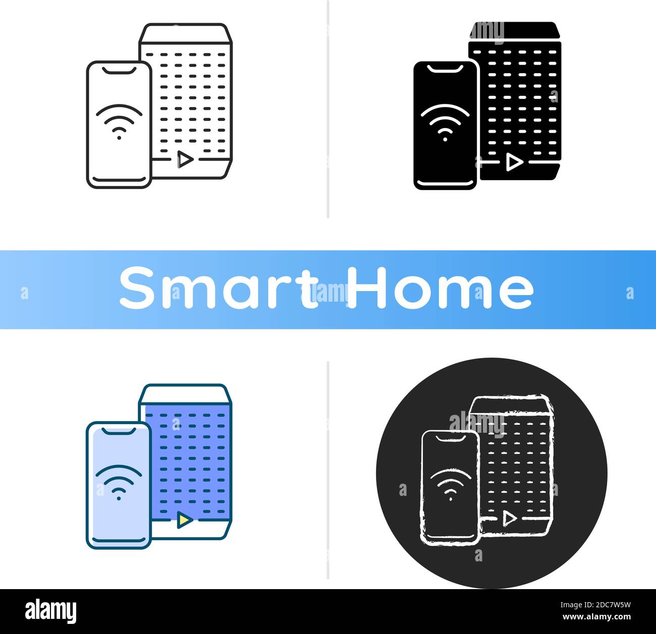 Smart Speaker-Symbol Stock Vektor