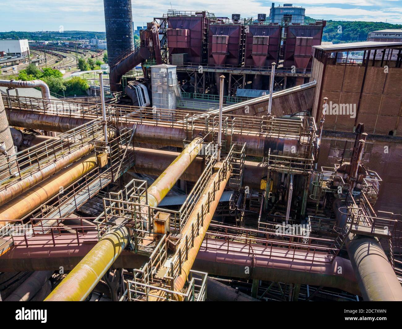 Völklinger Hütte Weltkulturerbe, Saarbrücken, Saarland, Deutschland Stockfoto