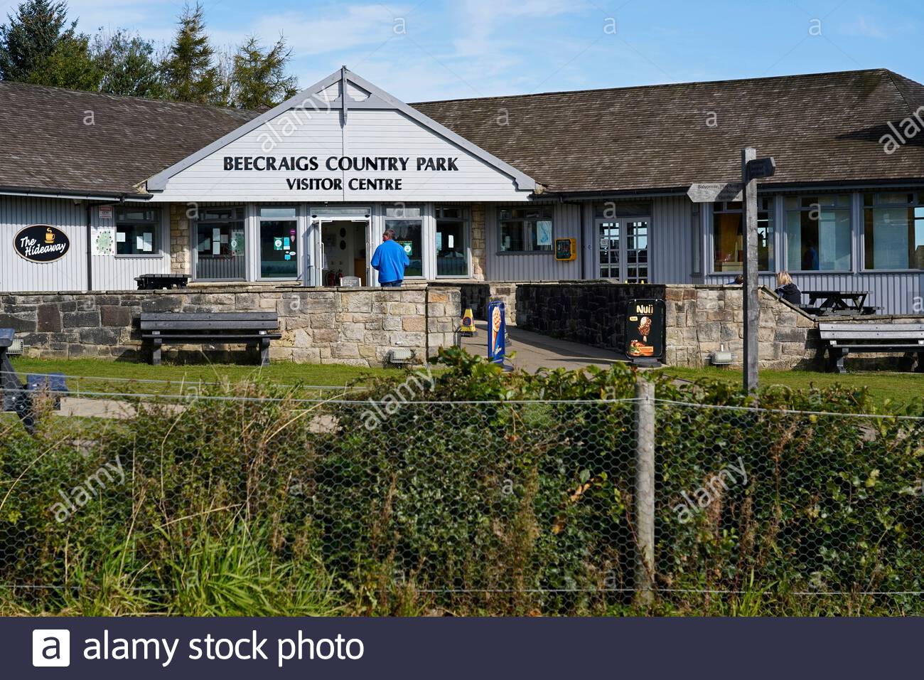 Beecraigs Country Park Besucherzentrum, West Lothian, Schottland Stockfoto