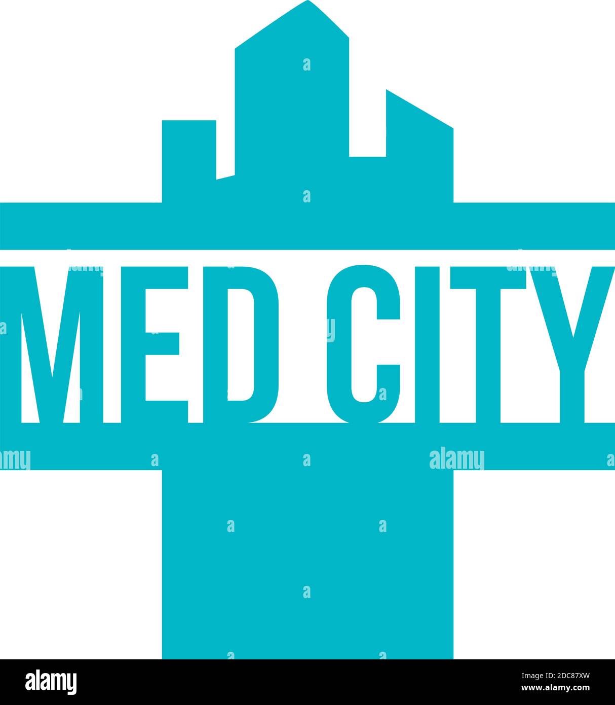 City Medizin Logo, Vektor-Vorlage für Design. Stock Vektor