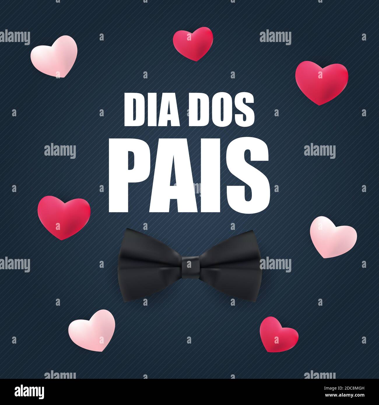 Urlaub in Brasilien Vatertag. Portugiesisch Brasilianisch Sagen Happy Fathers Day . Dia dos Pais. Abbildung Stockfoto