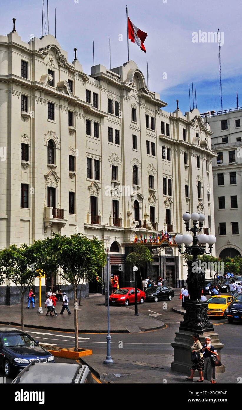 Gran Hotel Bolivar, Jirón de la Unión, Lima, Peru Stockfoto