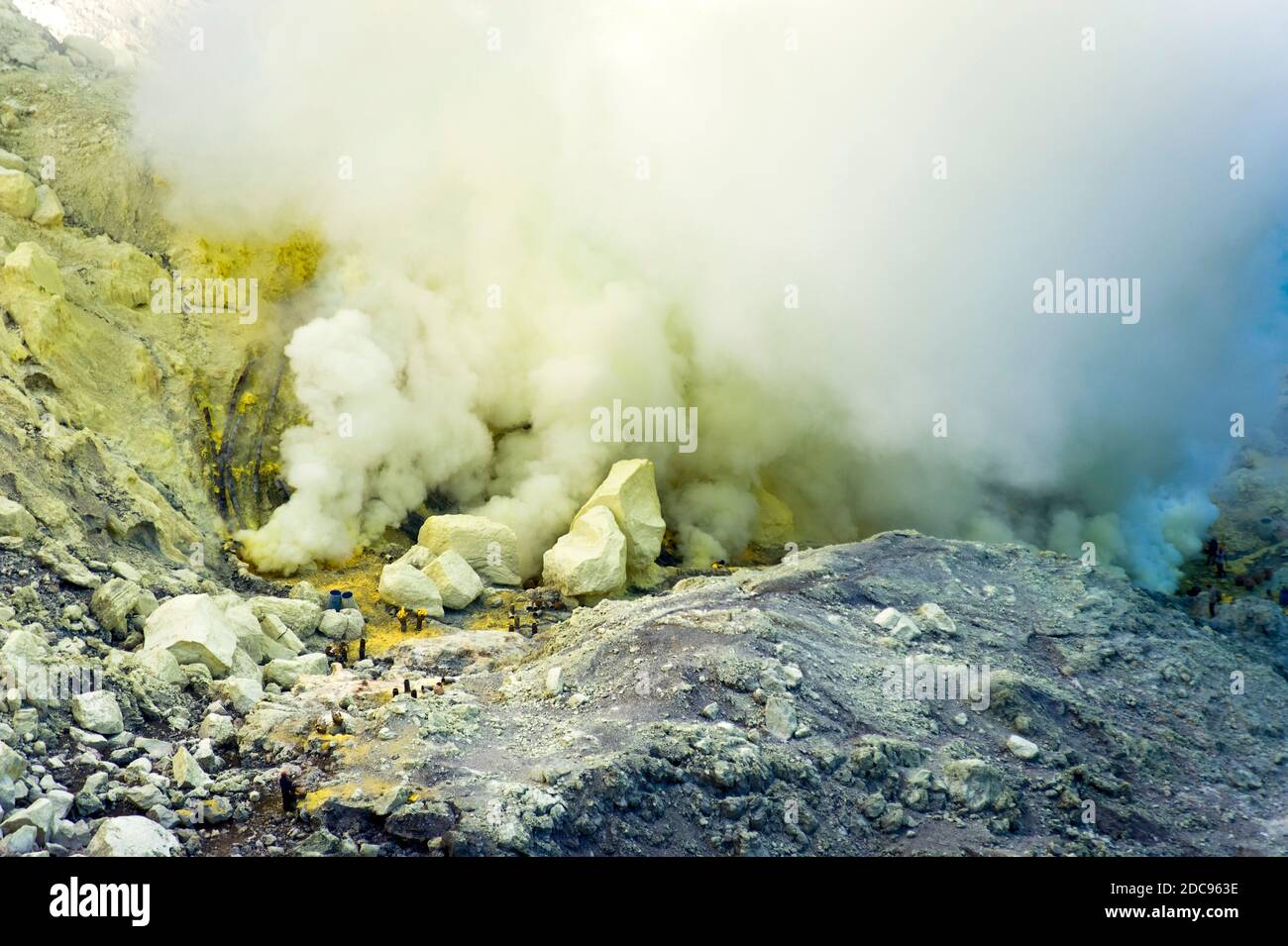 Kawah Ijen Volcano, Java, Indonesien, Asien Stockfoto