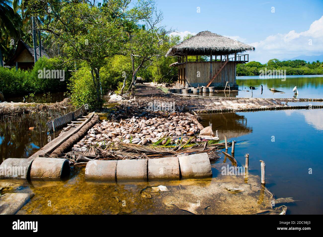 Weg über die Binnenlagune auf Gili Meno, Indonesien, Asien Stockfoto